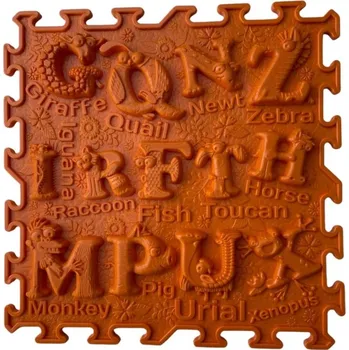 ortopedická podložka Ortonature - ortopedická podlaha Abeceda II měkká Oranžová