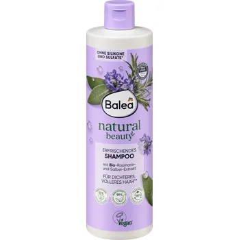 Vlasová kosmetika Balea natural beauty šampon na vlasy 400 ml