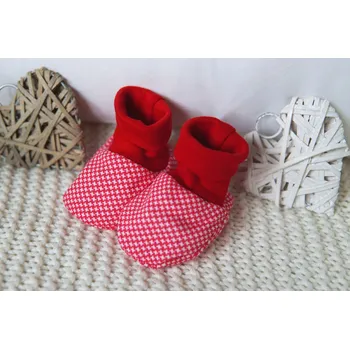 Kojenecké oblečení AMÁLKA Bavlněné capáčky pro miminko, červený tisk Velikost: 56-68