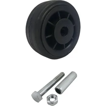 Pojezdové kolečko Pryžové kolo s plastovým diskem a montážní sestavou 80 mm