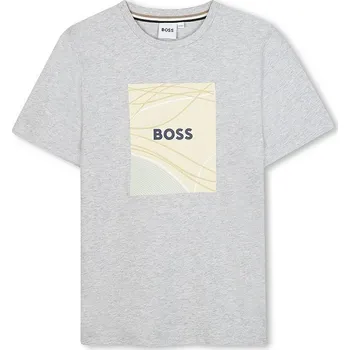 Chlapecké tričko Dětské bavlněné tričko BOSS J52369.114.150 šedá 90X, vel. 114
