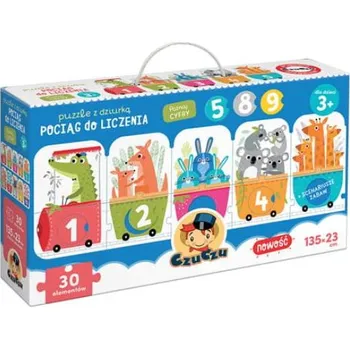 Puzzle CzuCzu Puzzle s dírkou Vláček na počítání