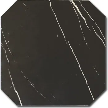 Dlažba Oktagonální (osmihranná) gresová dlaždice třídy R9 EQUIPE OCTAGON MARMOL NEGRO 20,0x20,0