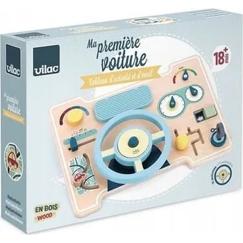 Dřevěná hračka VILAC: Dřevěná manipulační hračka na palubní desku 18M+ 2144