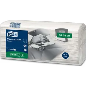 Utěrka Skládané čisticí utěrky Tork - náplň W4, 1vrstvé, jemné,120 ks