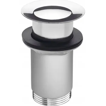 Sifon Zátka umyvadlová výpust Click-Clack bez přepadu kulatý Ferro stříbrná S283B