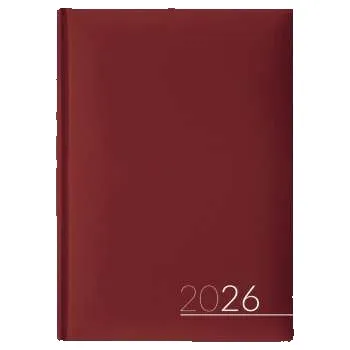 Diář Denní diář 2026 - lamino, A5, bordó