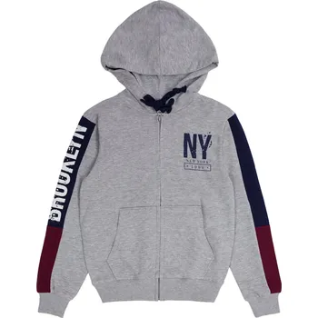 Chlapecká mikina Winkiki Kids Wear Chlapecká mikina na zip Brooklyn - šedý melanž Velikost: 158