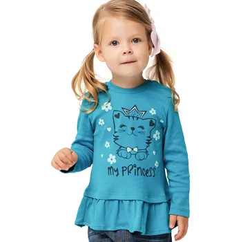 Winkiki Kids Wear Dívčí tričko s dlouhým rukávem My Princess - tyrkysová Velikost: 80