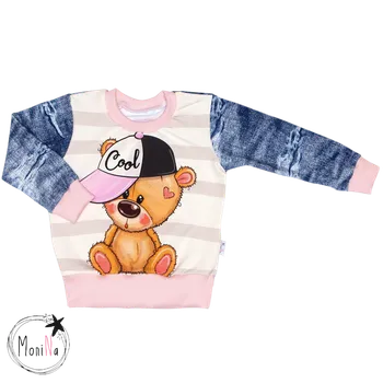 Mikina bez kapuce - Medvídek GIRL " cool=hustý " Velikost: 74