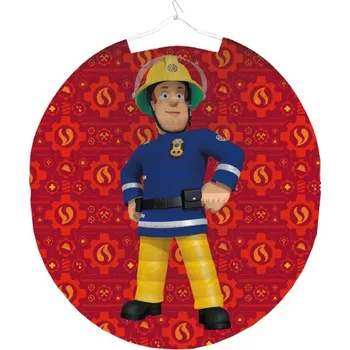 Party dekorace Amscan Lampion Požárník Sam - kulatý papírový - 25 cm