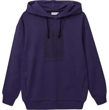 Chlapecká mikina Winkiki Kids Wear Chlapecká mikina s kapucí New York City - fialová Velikost: 146