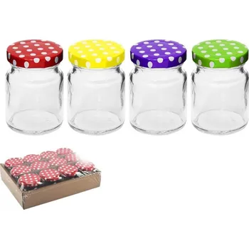 Zavařovací sklenice Pohár zavařovací TO 48 90ml čiré sklo, balení 12ks, víčko tečky