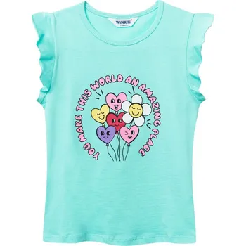 Dívčí mikina Winkiki Kids Wear Dívčí top Balónky - tyrkysová Velikost: 116