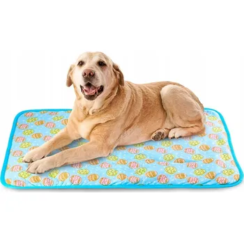 Pelíšek pro psa Chladicí podložka pro pro psa kočku, chladicí deka velká, velikost L 100 x 70 cm, modrá barva