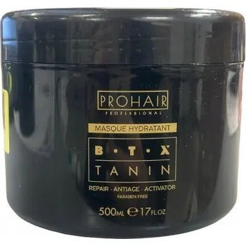 Vlasová regenerace PROHAIR PROFESSIONAL BTX TANIN HYDRATAČNÍ MASKA NA VLASY 500ML 7G168