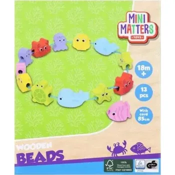 Dětské navlékací korálky Dřevěné korálky Mini Matters