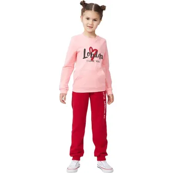 Winkiki Kids Wear Dívčí tepláky Love London - malinová Velikost: 122