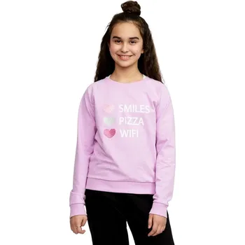 Dívčí mikina Winkiki Kids Wear Dívčí mikina Smiles - liliová Velikost: 146