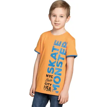 Chlapecké tričko Winkiki Kids Wear Chlapecké tričko Skate Monster - oranžová Velikost: 146