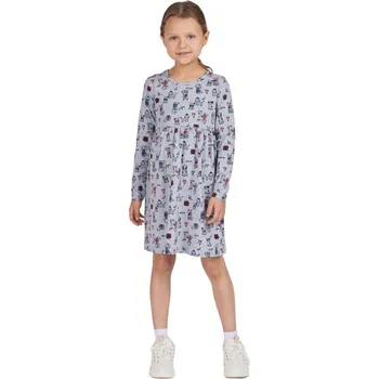 Dívčí šaty Winkiki Kids Wear Dívčí šaty Animals - šedý melanž Velikost: 98