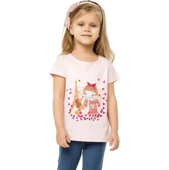 Dívčí tričko Winkiki Kids Wear Dívčí tričko I love Paris - růžová Velikost: 122