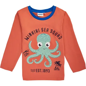 Winkiki Kids Wear Chlapecké tričko s dlouhým rukávem Sea Squad - oranžová Velikost: 122