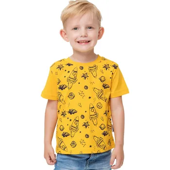 Chlapecké tričko Winkiki Kids Wear Chlapecké tričko Space - žlutá Velikost: 116