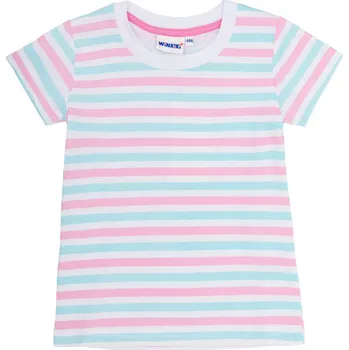 Dívčí oblečení Winkiki Kids Wear Dívčí tričko Basic - bílá - pruhy Velikost: 104