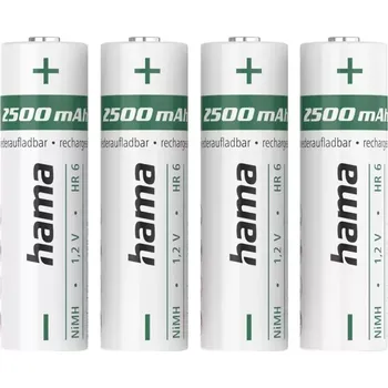 Článková baterie Hama NiMH akumulátor AA Mignon 2500 mAh, 4 ks
