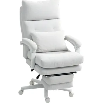 Ergonomická kancelářská židle s bederní opěrkou | krémově bílá