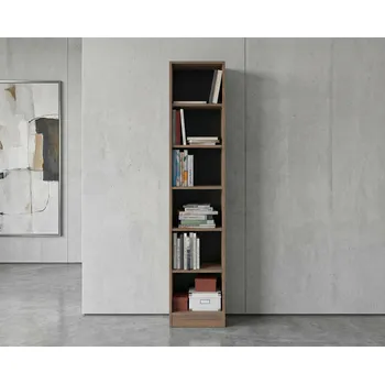 Knihovna Úzký, vysoký regál tmavý ořech Sophia