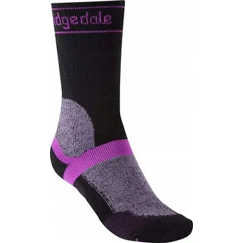 Dámské ponožky Dámské cyklistické Ponožky Bridgedale MTB Winter Merino černo-fialové, velikost 38-40