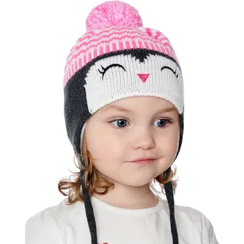 Čepice Marhatter Dívčí pletená čepice - 9662 - tmavě šedá