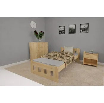 Ložnice Zvýšená postel z masivu Nika 90x200 cm + rošt ZDARMA