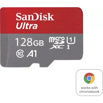 Paměťová karta SanDisk Ultra microSDXC card for Chromebooks 128 GB, 140 MB/s, UHS-I, s adaptérem