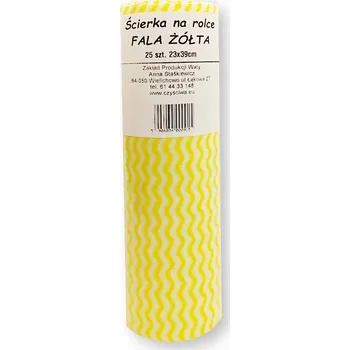 Utěrka Utěrka na roli Vlna žlutá ZPW 25 Ks.