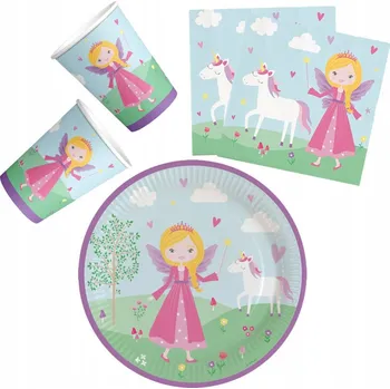 Talíř Sada na párty Princess Spell s 36 kusy talířů o průměru 23 cm