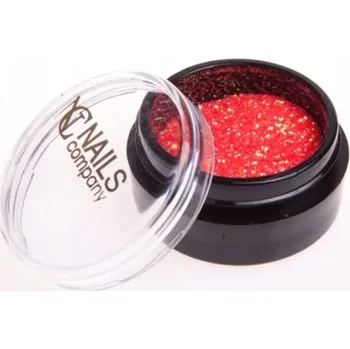 Nails Company NC Pyłek Crystal Flakes Neon Coral - Neonově korálový krystalický prach na nehty