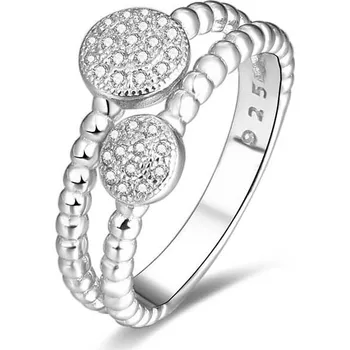 Prsten Stříbrný prsten se zirkony AGG335 Beneto / Obvod: 52 mm - 52 mm