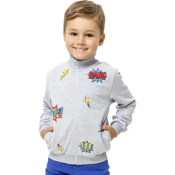 Chlapecká mikina Winkiki Kids Wear Chlapecká mikina Bang Zap - šedý melanž Velikost: 116