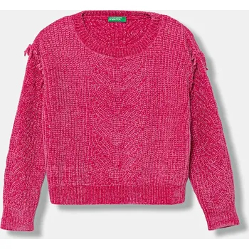 Dívčí oblečení Dětský svetr United Colors of Benetton 13HHC108W.G.seasonal růžová 42X, vel. 120