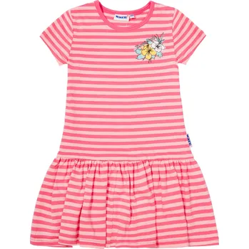 Dívčí šaty Winkiki Kids Wear Dívčí šaty Travel - růžová - pruhy Velikost: 98