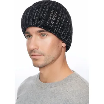 Čepice Marhatter Pánská pletená čepice - 9768 - černá/tmavě šedá