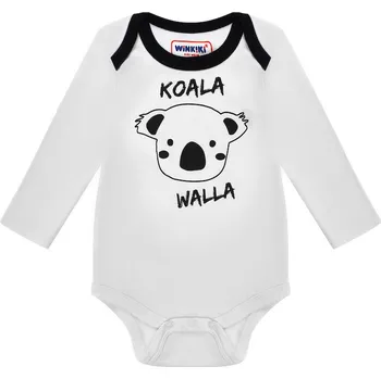 Kojenecký body Winkiki Kids Wear Chlapecké body s tepláčkami KOALA - bílá Velikost: 68