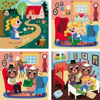 Puzzle VILAC: Puzzle 4x9 dílků Zlatovláska a tři medvědi 7630