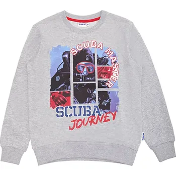 Chlapecká mikina Winkiki Kids Wear Chlapecká mikina Scuba Master - šedý melanž Velikost: 140