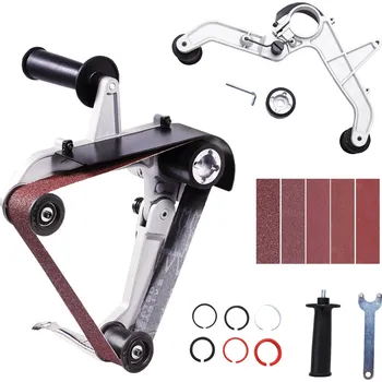 Příslušenství k nářadí Vevor Adaptér pásové brusné hlavy na trubky pro úhlovou brusku M14, 10 pásů