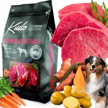 Krmivo pro psa Krmivo Kudo Cold Pressed Červené maso&Zelenina Medium Maxi Adult 12kg