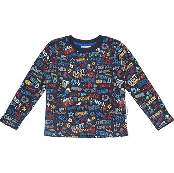 Winkiki Kids Wear Chlapecké tričko s dlouhým rukávem London - navy Velikost: 122